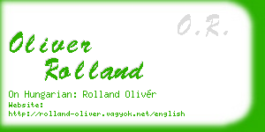 oliver rolland business card