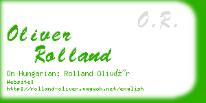 oliver rolland business card